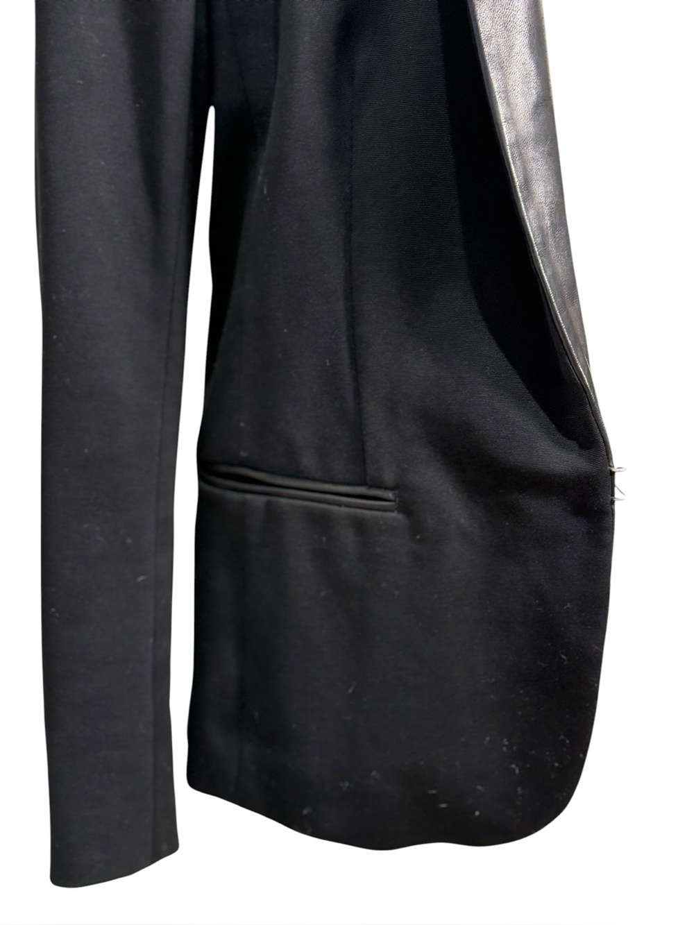 Rag & Bone Lorimer Leather Lapel Tuxedo Blazer Black Size 10 - Picture 5 of 8